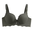 thumbnail image 2 of XFLWAM Bras for Women Full Coverage Push Up Bra No Underwire Comfort Soft Padded Unlined Wireless Everyday Seamless Bralette, 2 of 6