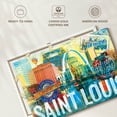 thumbnail image 6 of Elephant Stock Saint Louis City Landmarks Grunge Wall Art - Horizontal Canvas Wall Art - Living Room Wall Decor - Places Canvas - Beige And Gray Decor - 45" x 30", 6 of 8