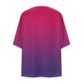 thumbnail image 5 of SELONE Long Cardigans Coat for Women 3/4 Sleeve Regular Open Front Cardigans Without Hoodie Gradient Lightweight Beach Vacation Wear Pink 2XL, 5 of 5