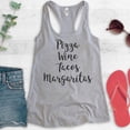 thumbnail image 2 of Pizza Wine Tacos Margaritas Tank Top, Ladies Racerback Tank Top, Pizza Tank, Tacos Tank, Margaritas Tank, Heather Gray, X-Large, 2 of 3