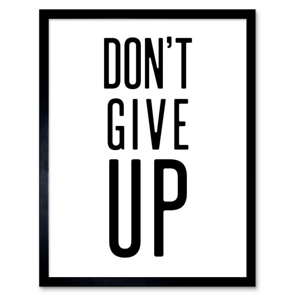 Exercise Inspiration Don't Give Up Exercise Work Out Motivation Gym Aesthetic Art Print Framed Poster Wall Decor 12x16 inch