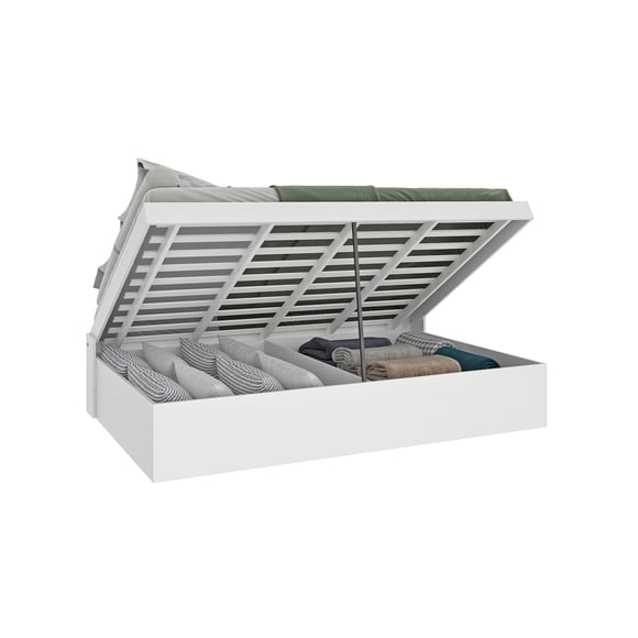 Cama Matrimonial Abatible Skal Living Tipo Baul Blanco CB930-BR