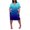 Blue, variant on Sngxgn Women's Dress Long Sleeve Crewneck Dress(Blue,XXXL)