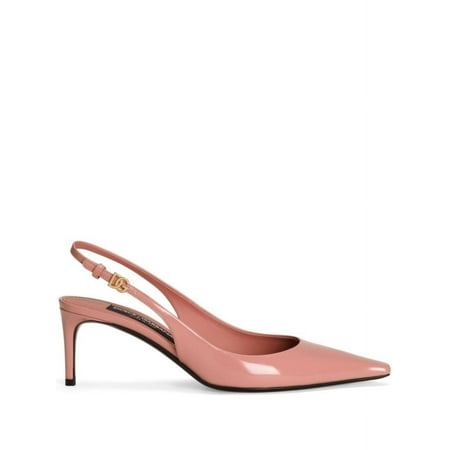 Dolce & Gabbana Female Glossy Pointed Toe Slingback Heels Pink Sizes IT 34-50 2/3