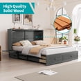 thumbnail image 2 of BALUS 64" Murphy Bed Cabinet with Mattress, Queen Size Modern Multi-Functional Cube Bed with Folding Foam Mattress, Stone Grey, 2 of 9