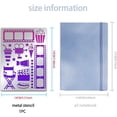 thumbnail image 5 of Movie Projector Pattern Stainless Steel Stencils 5.5x7.5inch Movie Tape Popcorn Ice Cream Pattern Painting Template Journal Tool for Wood Burning Pyrography Engraving DIY Craft, 5 of 9