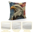thumbnail image 4 of Orinice Bald Eagle Flag Sky Graphic Decorative Throw Pillow Cover for Home Couch Living Room Bed Sofa 24x24in, 4 of 5