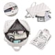 thumbnail image 5 of Women's Elegant Leather Backpack - 3 In 1 Casual Daypack Backpacks,white, 5 of 5