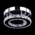 thumbnail image 5 of Lámpara de pasillo de cristal de acero inoxidable redonda LED, lámpara de pasillo de entrada minimalista moderna, lámpara de vestíbulo, 5 of 5