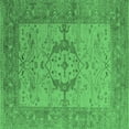 thumbnail image 1 of Ahgly Company Indoor Square Oriental Emerald Green Industrial Area Rugs, 5' Square, 1 of 4
