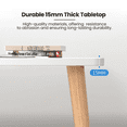 thumbnail image 6 of SRIAA Modern White Wooden Computer Table, 40" L x 20" W x 30" H inches – Durable and Stylish Desk for Home Office, Bedroom, or Study, 6 of 12