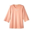 thumbnail image 1 of Women’s Open Back Adaptive Embroidered Neckline Design Top for Seniors, 1 of 1
