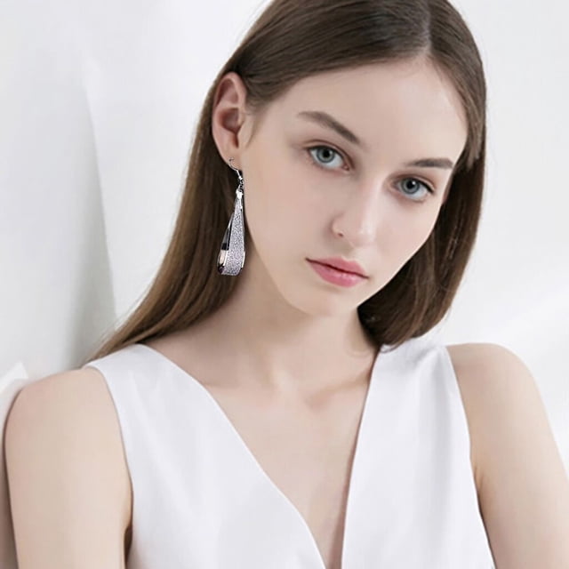 Dpityserensio Fashion Trend Matte Geometric Pendant Temperament Exaggerated Earrings