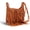 Brown, variant on Fringe hobo bags for Women Vegan Faux Suede Leather Tassel Crossbody Bag Fringe Purse