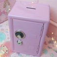 thumbnail image 3 of 2X Kids Money Banks, Money Box Gift Safe Case Password with Key Metal Money Box Storage Bedroom Locker Home Ornament, 3 of 5
