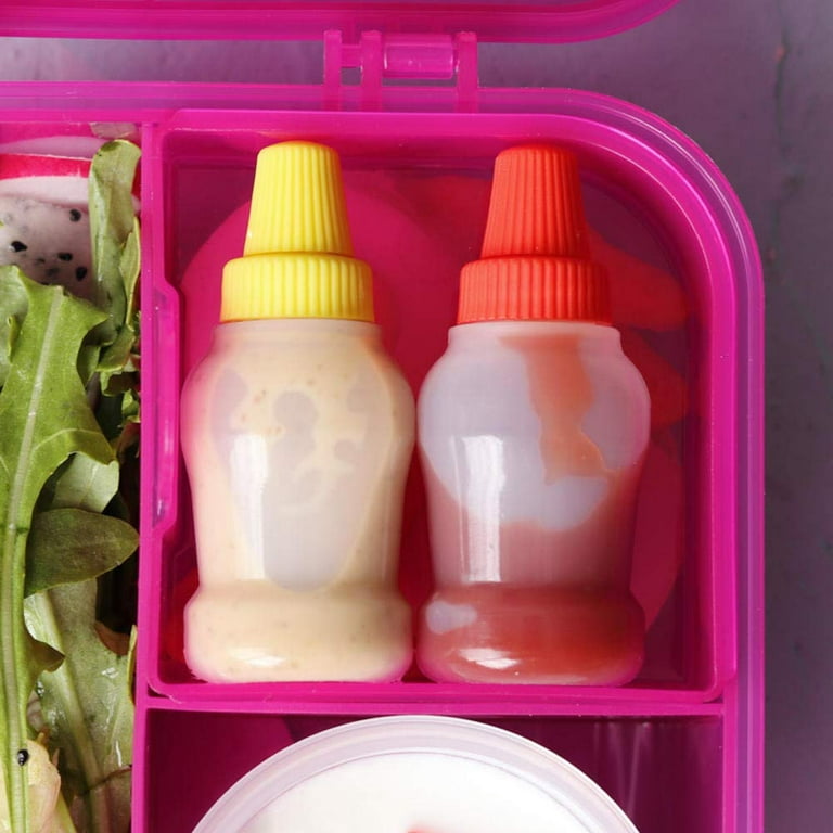  WXOIEOD 22 Pieces Kids Lunch Box Accessories, Cute Animal Mini  Condiments Squeeze Bottles with Food Picks and Droppers, Cartoon Mini Ketchup  Bottles Plastic Sauce Containers for Kids Adults Lunch Box: Home