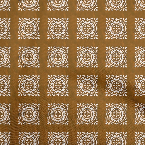 oneOone Polyester Lycra Orange Fabric Block Quilting Supplies Print Sewing Fabric By The Yard 56 Inch Wide