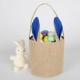 thumbnail image 2 of Manfiter Easter Egg Hunt Basket Bag with Rabbit Ear Design Reusable Grocery Shopping Baskets - Kids Party Gift Bags - Baby Shower & Book Storage, 2 of 6