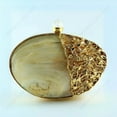 thumbnail image 3 of Different Craft India Clam Seashell Evening Bag with Gold Wirework & Pearl, 3 of 5