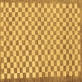 thumbnail image 1 of Ahgly Company Indoor Square Checkered Brown Modern Area Rugs, 7' Square, 1 of 4