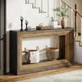 thumbnail image 4 of Tribesigns 55" Long Console Table, 2-Tier Farmhouse Wood Sofa Table for Hallway, Rustic Brown, 4 of 4