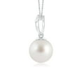 thumbnail image 2 of ANGARA South Sea Cultured Pearl Pendant with Ribbon Bale in 14K White Gold for Women | June Birthstone, Birthday, Anniversary, Jewelry Gift for Women | Pearl Necklace, 2 of 8