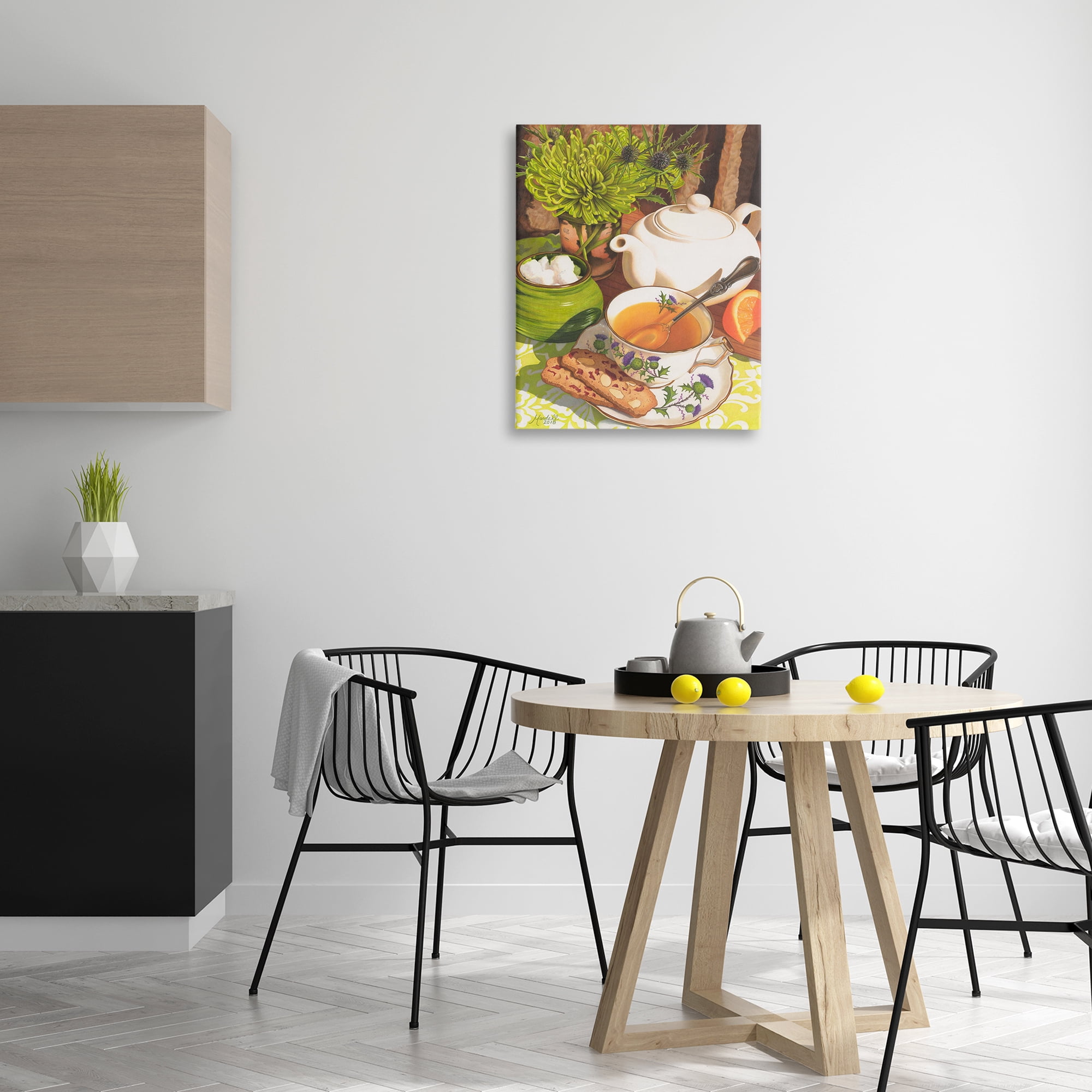 Stupell Industries Tea & Biscuits Scene Food & Beverage Painting Gallery Wrapped Canvas Art Print Wall Art, 24 x 30
