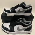 thumbnail image 3 of Ni - ke Air Jordan 1 Low Black White Grey Men Size 9 New EU42.5 553558-040 Particle Grey, 3 of 5