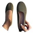 thumbnail image 3 of Women Casual Shoes Knitted Trainers Ballet Shoes Flat Footwear Non Slip Breathable Style For Women Everyday Casual Wear ,Us Size:8.5, 3 of 9