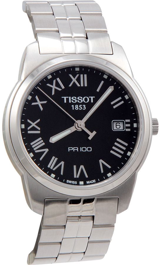 Tissot Men's T0494101105301 PR 100 Black Dial Bracelet Watch - Walmart.com