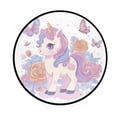 thumbnail image 2 of 36.2 Inch Round Floor Mat Pastel Colors Unicorn Carpet Decor Rug for Living Room Bedroom, 2 of 6