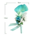 thumbnail image 6 of Kripyery Common Callalily Brooch Realistic Faux Leather Fake Flower Groom Bride Groomsmen Fake Flower Corsage Lapel Pin Wedding Party, 6 of 8