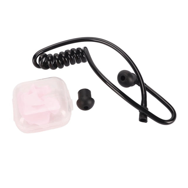 Auricular Tubo acústico Tubo de bobina acústica de repuesto ergonómico con auriculares para auriculares de radio bidireccional Motorola Auriculares rosados