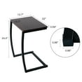 thumbnail image 6 of Veryke Modern C-Shape Side Table, Sofa End Table - Brown, 6 of 10