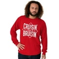 thumbnail image 4 of Cruising a Bruising Fight Rebel Punk Men's Long Sleeve Tee T Shirt Brisco Brands X, 4 of 6