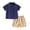 Navy, variant on lnmuld Toddler Boys Casual Summer 2 Piece Outfit Set Soft Short Sleeve Tee & Comfy Shorts Size:7-8 Years