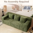 thumbnail image 7 of Luckhao 71" Compact Corduroy Cloud Loveseat, Compressed Boneless Sofa in a Box, No Assembly Required, Green, 7 of 7