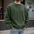 thumbnail image 2 of Corduroy Sweatshirts for Men 2026 Fall Winter Long Sleeve Plain Relaxed Fit Crewneck Sweatshirt Mens Pullover Top, 2 of 5