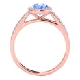 thumbnail image 3 of Aonejewelry 1.20 Ct. Ttw Cushion Shape Aquamarine Bridal Set In 10k Rose Gold, 3 of 4