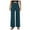 Blue, variant on YYDGH Women's Wide Leg Ribbed Knit Pants Casual Elastic High Waisted Loose Long Pants Solid Color Palazzo Trousers Green XXL