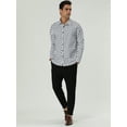 thumbnail image 4 of Camisas de hombre con lunares, manlarga, corte ajustado, estampado, camicon botones blanco, Blan52, 4 of 7