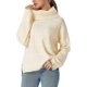 thumbnail image 1 of Suéteres de otoño para mujer Suéter de punto de cuello alto Jersey de manga larga a cuadros con abertura lateral Prendas de abrigo a cuadros Tops holgados, 1 of 5