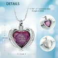 thumbnail image 3 of Crystal Heart Cremation Jewelry for Ashes Holder Urn Necklace for Ashes of Loved One -Always on my mind forever in my heart, 3 of 8