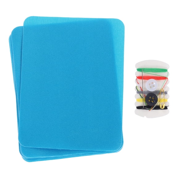 8 Pcs Iron on Patches with Sewing Kit 4.9"x3.7" Patches for Clothes Iron on Patches for Jeans, Bags Sky Blue