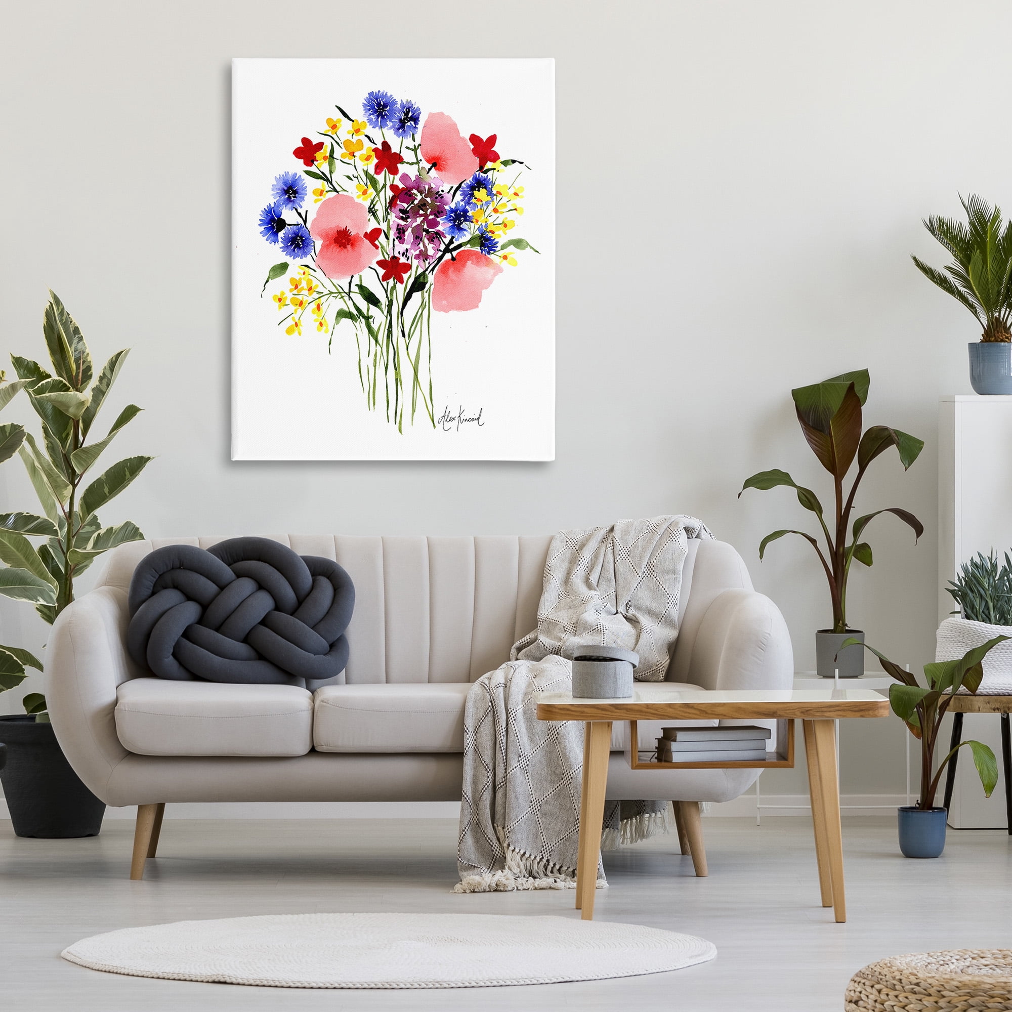 Stupell Industries Varied Flower Clusters Botanical & Floral Painting Gallery Wrapped Canvas Art Print Wall Art, 36 x 48