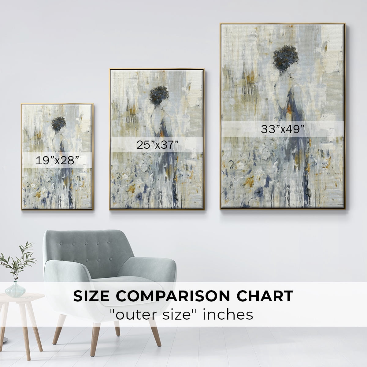 Fond Reflections Framed Premium Gallery Wrapped Canvas - Ready to Hang - 17 x 25 - Gold Floating Frame