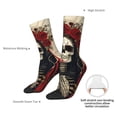 thumbnail image 6 of Honeii Gothic Skull With Roses Print Adult Socks,Crew Socks,Casual Calf Socks,Daily Wear Socks for Men & Women, Perfect for Sports, Casual and Everyday Use, 6 of 6