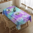 thumbnail image 2 of Colorful Tie Dye Pattern Rectangle Tablecloth 60"x84",Waterproof Polyester Rectangle Table Cloth, Wipeable Spillproof Polyester Tablecloth for Dining, Camping, Indoor and Outdoor, 2 of 5