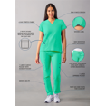 thumbnail image 3 of Adar Addition Go-Basic Scrub Set For Women - Slim V-Neck Scrub Top & Skinny Cargo Scrub Pants, 3 of 7
