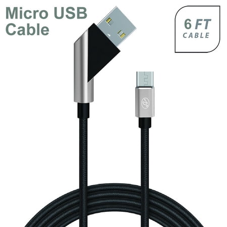 Universal Fast Charge 6Ft 2.4Amp Angled Fabric Micro USB Cable price history on PriceWatchPro
